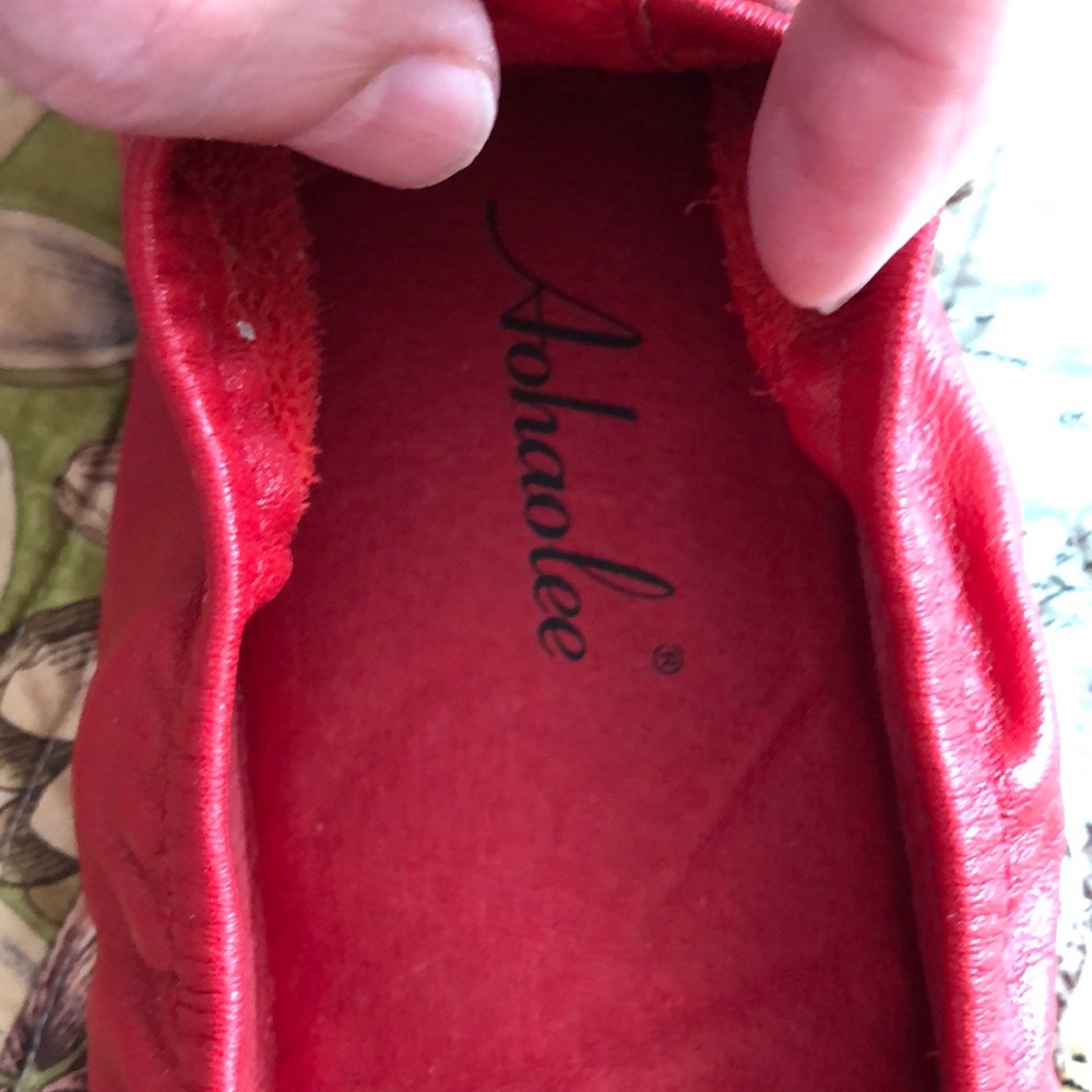 Tieks look-alike size 11/42, cardinal red leather - Picture 6 of 7